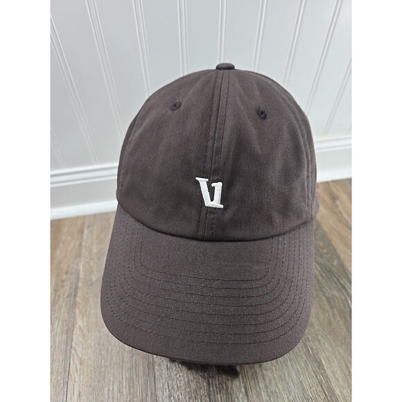 Vuori Men's Cotton Dad Hat Chocolate Brown Strapback Baseball Cap - Picture 2 of 9